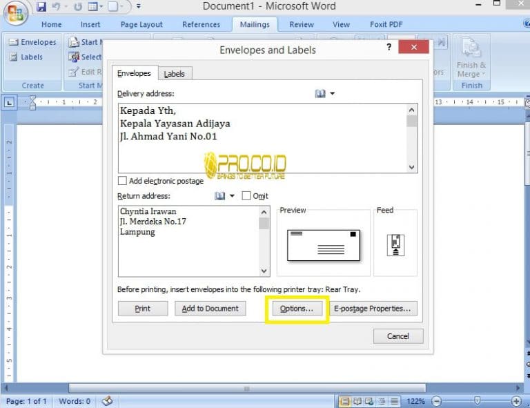 Cara Membuat Label Amplop Di Word Examples Of Homographs - IMAGESEE